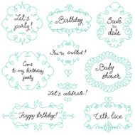 Doodle vintage frame set