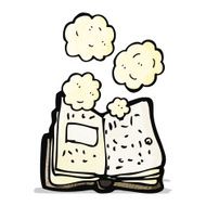 dusty old book cartoon N6