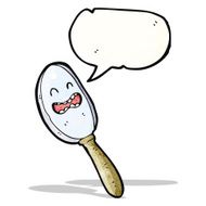 magnifying glass cartoon character N6