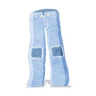 cartoon patched old jeans N17