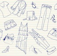 Woman clothing doodles