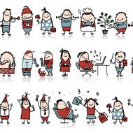 Funny peoples seamless pattern for your design