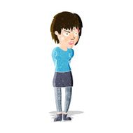 cartoon woman with plaster on face N15