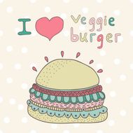 Creative vegetarian burger