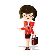 cartoon businesswoman pointing N5