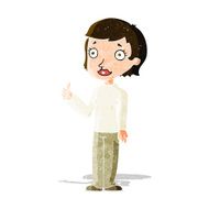 cartoon woman giving thumbs up symbol N52