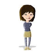 cartoon happy woman N212