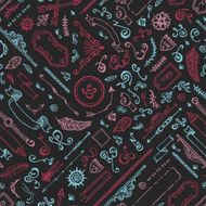 Seamless hand drawn doodle pattern N2