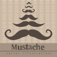 Mustaches vector illustrations background