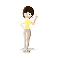 cartoon woman explaining her point N32