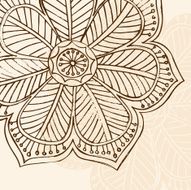 Hand-Drawn Sketchy Doodle Flower Vector