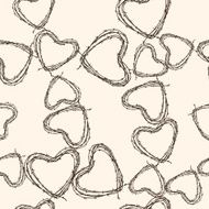 pattern of barbed hearts