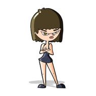 cartoon angry woman N15