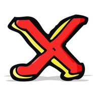 cartoon letter x N13