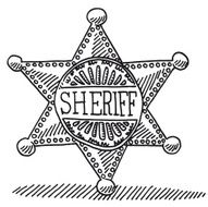 Sheriff Star Badge Drawing