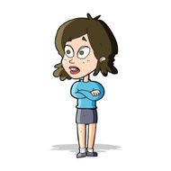 cartoon surprised woman N188