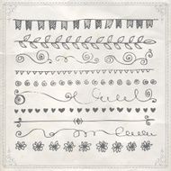 Hand-drawn vector line doodles set N3