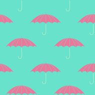 Seamless pattern with pink umbrella&#039;s