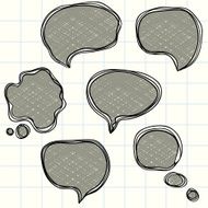 Conversation bubble in gray