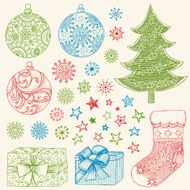 Christmas Elements Sketched