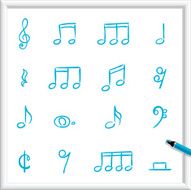 Sketch Icons - Musical Notes