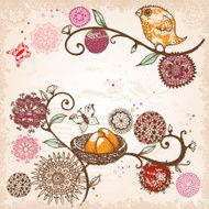 Spring doodle hand-drawn illustration