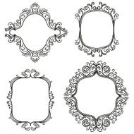 Ornate frame in black and white