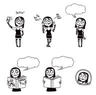 Doodle Zombie Girls