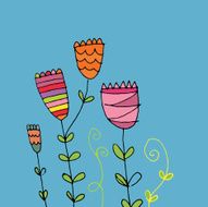 Hand drawn flowers N6