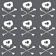 Seamless skull background
