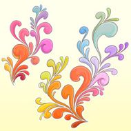 Scroll in colour sketch style N2