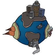 vector of cartoon earth N2