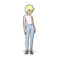 cartoon modern attractive woman N8