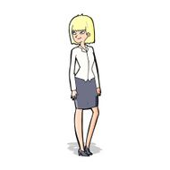 cartoon pretty businesswoman N8