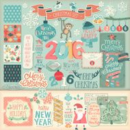 Christmas scrapbook set - decorative elements