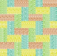Seamless doodle geometric pattern in domino style Pastel colors