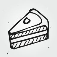 Vector cake hand drawn