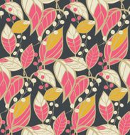 Seamless floral pattern with hand drawn leaves N5