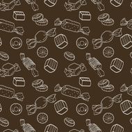 Cartoon candy tiling background