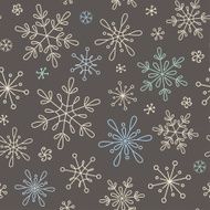 Snowflakes seamless background