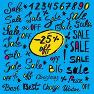 Hand drawn sale label N3