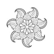 Zentangle stylized tribal Arabic Indian Mandala Hand drawn vin