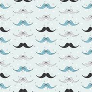 Retro style mustache pattern