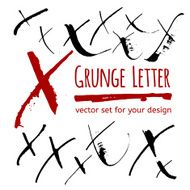 Grunge letter set for your design N26