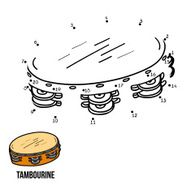 Numbers game for children musical instruments (tambourine) N2