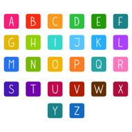 Colorful hand drawn vector full alphabet N3