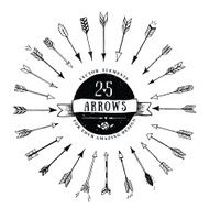 Vintage decorative arrows set
