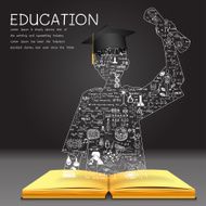 Learning concept The knowledge from the book becomes successful graduated student