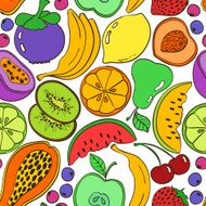 Abstract colorful fruit seamless pattern N2