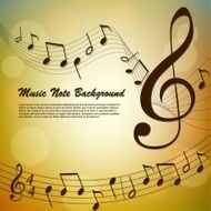 Abstract music note background
